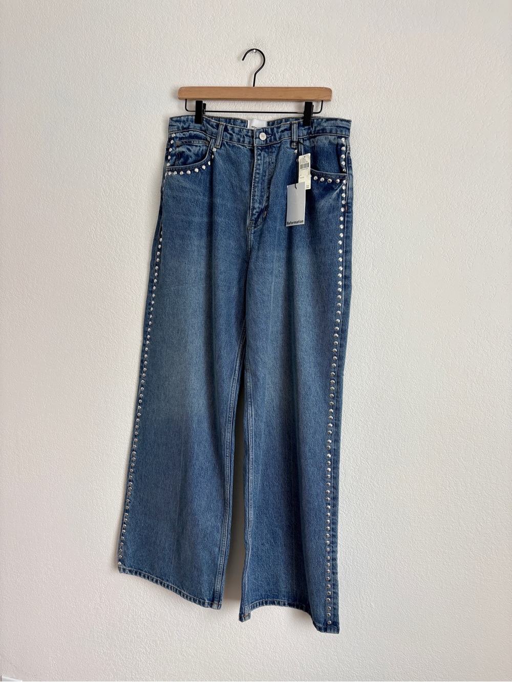 NWT Reformation Cary High-Rise Slouchy Wide-Leg Jeans - Picture 11 of 14